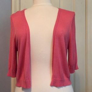 Talbots dusty rose cropped sweater shrug